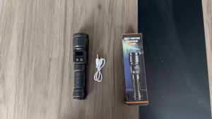  Super Powerful Flashlights Rechargeable Led Flashlight Magnetic Tactical Torch With Digital Display Camping Fishing Zoom Torch