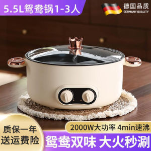 Multifunctional Electric Hot Pot 2025 New Home Use Non-stick Integrated Cooking Deep Fry Wok Dual-cooking Stainless Steel