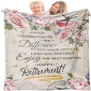 Ins Style Letter Pattern Flannel Blanket
