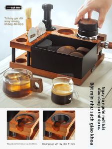 DALUE | Đế Đứng Tay Pha Espresso Gỗ và Hộp Gõ Bột Cà Phê