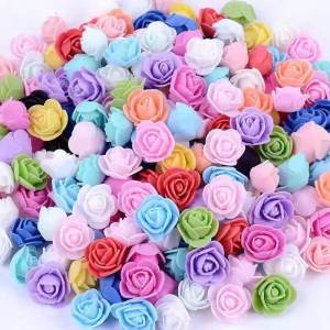Artificial PE Rose Flowers 3.5cm Foam Simulation Decorative Flowers for Wedding Home LED Decoration DIY Foam Bear Materials