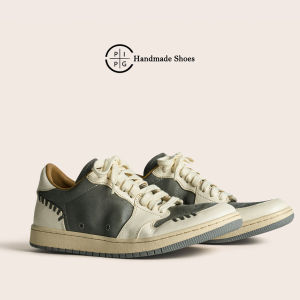 Pig Washed Horse Leather Shoes Mens Shoes Casual Board Shoes Original Vintage Leather Handmade Thick Bottom Breathable Sneaker Womens