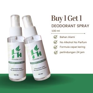 PROMO 2 PCS [2×100ML] Deodorant spray alami HALAL Humala Herbal