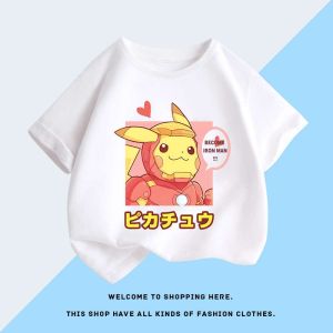 Bandai | Pikachu - Pokemon Pokémon Legendary Baby Boy and Girl Cartoon Pure Cotton Short-Sleeved T-Shirt