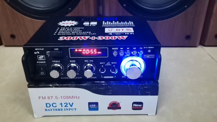 🔥FREESHIP🔥Khuếch đại công suất-Amply Mini Karaoke Bluetooth BT-298A, Âm ...