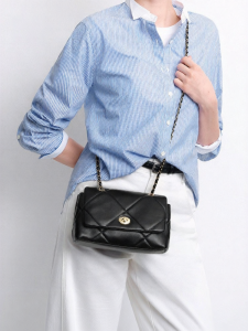 Semir | Túi Đeo Chéo Nữ Hình Vuông Nhỏ Có Đường Nép Kim Cương và Dây Chuyền Ngọc Trai Da Cao Cấp Túi Xách Nữ Thời Trang 2025 Mới Nhất