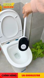 Bàn chải bồn cầu silicon treo tường Cọ vệ sinh Silicon dẹt E2204 mẫu mới treo hít từ tính