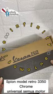 KACA SPION RETRO Model VESPA CHROME 3350 UNIVERSAL MOTOR HONDA YAMAHA SUZUKI NMAX AEROX FAZZIO FILANO VARIO BEAT SCOOPY DLL