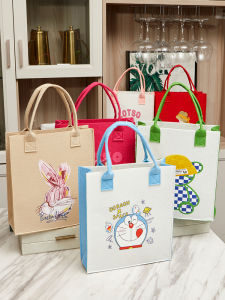 กระเป๋าถือผ้าขนสัตว์ความจุขนาดใหญ่ กระเป๋าถือลายการ์ตูนน่ารัก กระเป๋าแม่ กระเป๋าถือสำหรับนักเรียน กระเป๋าถือสำหรับเดินทาง กระเป๋าถือผ้าขนสัตว์