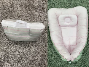 Baby Nest 100% Cotton Reversible Portable Newborn Set for Girls w/ Pillow & Bag – Belily World