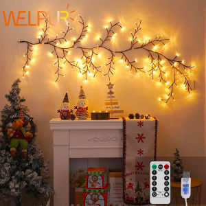 96 LED Willow Vine Light Set 1.8M/1.45M DIY Holiday Willow Light for Home Wall Stair Decor Birthday Party Christmas Decoration