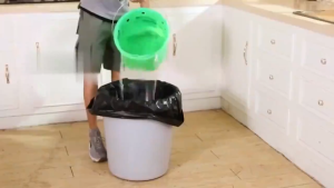 CBLUE Disposable Garbage Bag 25pcs/Roll Trash Can Bin Rubbish Bag Points Off Black Plastic Bags Bathroom Kitchen