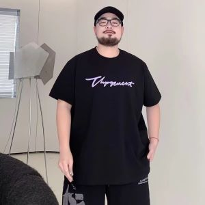 Loose Fit Cotton round Neck Short Sleeve T-Shirt Mens Casual Style plus Size Youth Fashionable Summer New Arrival