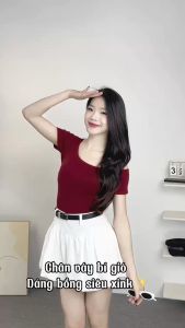 Chân Váy Bí Cạp Cao Chất Liệu Gió Nhăn Xếp Ly Nữ 2 Lớp Xoè Bồng Misoul Váy Qủa Bí Dáng Mini BigSize 385