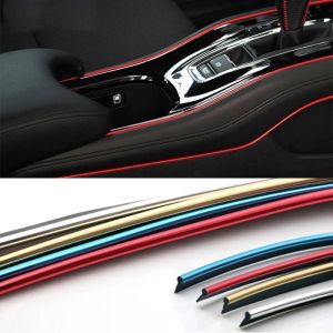 5M/Pcs Universal DIY Car Styling Flexible Interior Decoration Molding Trim Strips Auto Door Edge Sticker Auto Chrome Decor Trim