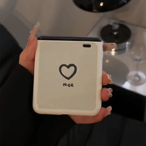 Ins Style Fresh Simple Small Heart Love Honor MagicVFlip Phone Case New Premium Trendy Silicone Protective Cover for Women