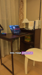 COD/Foldable Modern Computer Desk Wooden Study Computer Desk Integrated Bookshelf Office Desk