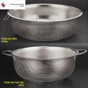 Heavy Duty Double Handle Strainer Draining Basin