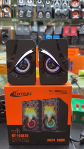 Loa vi tính 2.0 HOTMAI HT500 LED siêu đẹp âm thanh kết nối đa phương tiện - Công suất đầu ra 3W