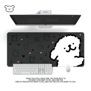 Cute Cartoon Dog Large Office Mouse Pad Womens Desk Mat Keyboard Support Rubber Material Computer Accessory