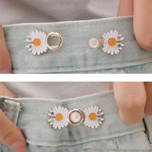 Có Thể Thu Vào Daisy cúc bấm Eo Thắt Chặt Nút Tái Sử Dụng May Trên Quần Jeans Quần Sườn Xám Váy Khóa Vành Đai