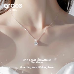 Grace Girl | Luxury Niche Moissanite Snowflake Necklace