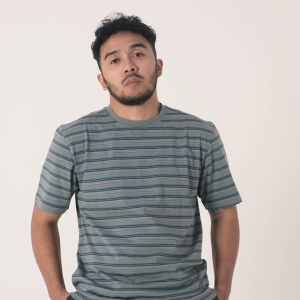 MGee Kaos Pria Lengan Pendek Salur M Gee Oscar C003 Green