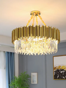 Tri-colors Crystal Glass Lighting Stair Chandelier Modern Design LED Indoor Light Kitchen Lamps Stair Lights for Ceiling