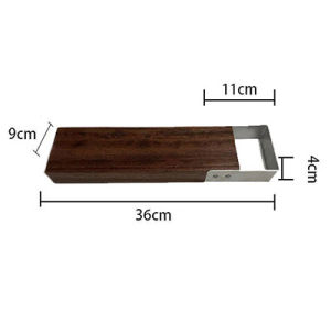 Creative Wooden Rectangular Tray for Restaurant Pastries Serving French Molecular Gastronomy Long Bar Style Dining Plate