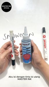 Tinta Spidol Whiteboard Master INK Tinta Isi Ulang Spidol Master INK HITAM 100ml