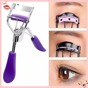 Tasteful 💋.A4 Chrome Dengan Sisir Penjepit Bulu Mata Multi-warna Tepi Sudut Lebar Alat Bantu Kecantikan Penjepit Bulu Mata Palsu COD