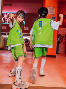 Childrens Performance Outfits Basketball Performance Uniforms Street Dance Show Set Primary School Sports Day Clothes