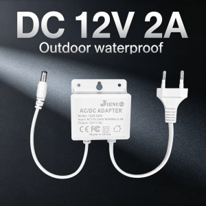 JIENUO | DC 12V 2A Power Adapter Supply EU Charger Converter Universal for CCTV Security Surveillance Camera AHD LED Light Router Robot
