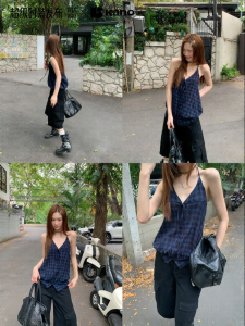 NIHAOKANONG | Áo Dây Carô Hoa Holiday Feel