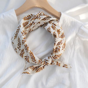 Khăn Vuông Nhỏ Bằng Vải Lanh Cotton Dành Cho Nữ Mùa Xuân Thu Mới Về Khăn Quàng Cổ Nhỏ Kiểu Tóc Chuyên Nghiệp