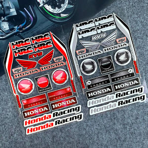 มอเตอร์ไซค์ฮอนด้าสติกเกอร์สะท้อนแสงร่างกายแฟริ่งสติกเกอร์ตกแต่ง HRC รูปลอกดัดแปลงกันน้ำ