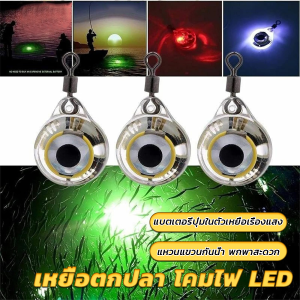 Mexin เหยื่อตกปลา โคมไฟ LED สําหรับตกปลากลางคืน กันน้ํา แบบพกพา เหยื่อปลอม Fishing Lure Light