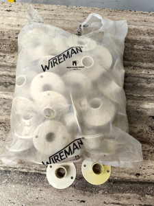 WIREMAN 20MM PVC DOME COVER OLD STOCK 100PCS - condition 6/10 - original packing