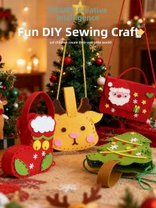 MOURY | Christmas DIY Craft Kit for Children Sewing and Pasting