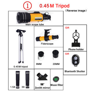 F30070M Professional Astronomical Telescope AZM70300  HD High-Power Portable Tripod  150 Times Zoom Night Vision View Moon Star