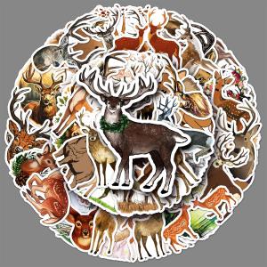 50 แผ่นสติกเกอร์ลายเสือดาว ลายการ์ตูนสัตว์ ตกแต่งแก้วน้ำ ฝาโน้ตบุ๊ก กระเป๋าเดินทาง สติกเกอร์สุดเก๋ ลายสัตว์ ลายเสือดาว