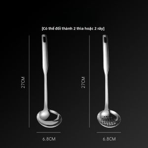 Bộ Thìa Nồi Súp Bằng Thép Không Gỉ 304 Ironx Bộ Thìa Nồi Nhà Hàng Thương Mại Bộ Thìa Nồi Vàng Để Đựng Súp Bộ Thìa Nồi