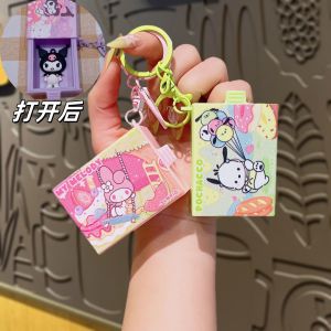 Creative Birthday Gift Cartoon Magic Box Keychain Couple Hanging Ornament Bag Accessory Car Key Chain ABS Material