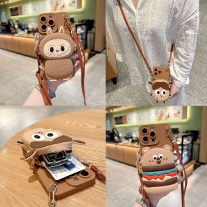 เคสแบบกระเป๋าสตางค์สำหรับ Vivo V40 V30 V29 V27 V27E V25E V23E V25 V23 5G V21E V21 V30E SE V19 V17 V11i นีโอ V15 S1 X50 X60 X70 X80 V20 X100โปร Y52 Y73 Y72 Y77 T1 5กรัมเคสโทรศัพท์เนื้อนิ่ม TPU กระเป๋ากระเป๋าเงินเหรียญการ์ตูนหมีน่ารักหรูหรา