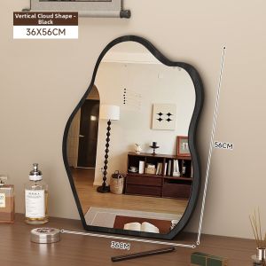 FWTDF | Retro Large Wooden Makeup Mirror