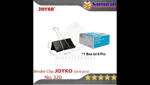Binder Clips No 320 Joyko / Clip Hitam Besar Klip Jepit Kertas Jumbo 110 mm / Lebar 11 cm - Isi 6 Pcs