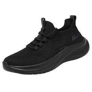 Warrior | Breathable Slip-on Black Mesh Shoes