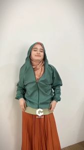 Mighty Anywhere - Jaket Olahraga Parasut Polos Pria/Wanita Sauna Suit Jogging Lari Bersepeda Despo Gym Fitnes Senam