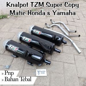Knalpot Tzm Copy Untuk Matic Honda Vario 125 150 160 Beat Deluxe Street Fi Cbs Karbu Scoopy Old New Pcx