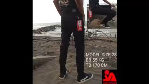 Celana Chino Panjang Pria Wanita Slim Fit Bahan Katun Melar Formal Cinos Kantoran